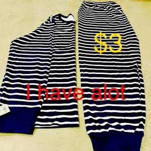 Pajamas set top and bottoms